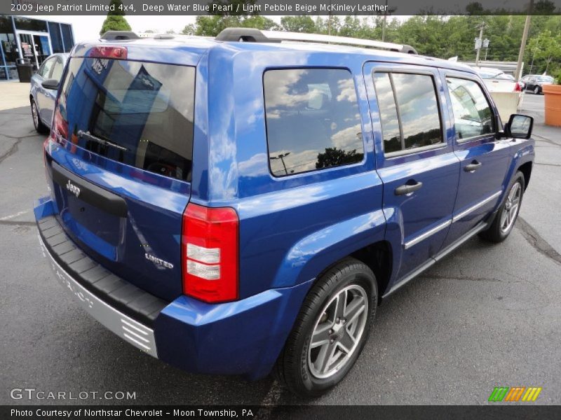Deep Water Blue Pearl / Light Pebble Beige McKinley Leather 2009 Jeep Patriot Limited 4x4
