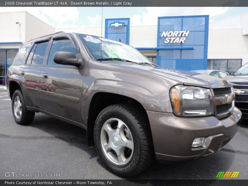 Desert Brown Metallic / Light Gray 2008 Chevrolet TrailBlazer LT 4x4