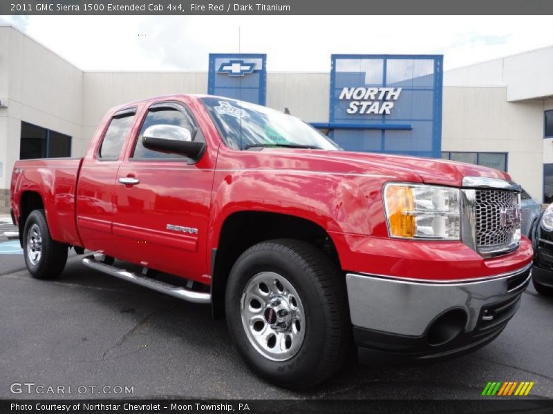 Fire Red / Dark Titanium 2011 GMC Sierra 1500 Extended Cab 4x4