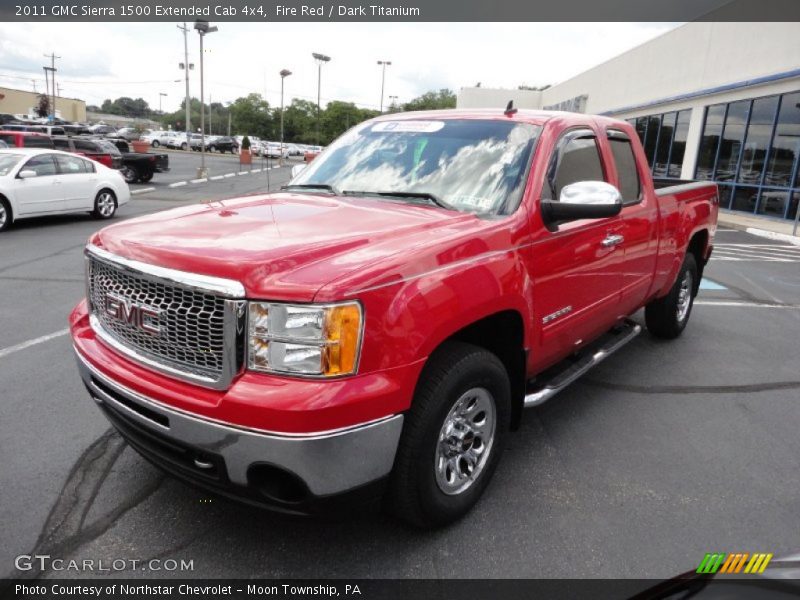 Fire Red / Dark Titanium 2011 GMC Sierra 1500 Extended Cab 4x4