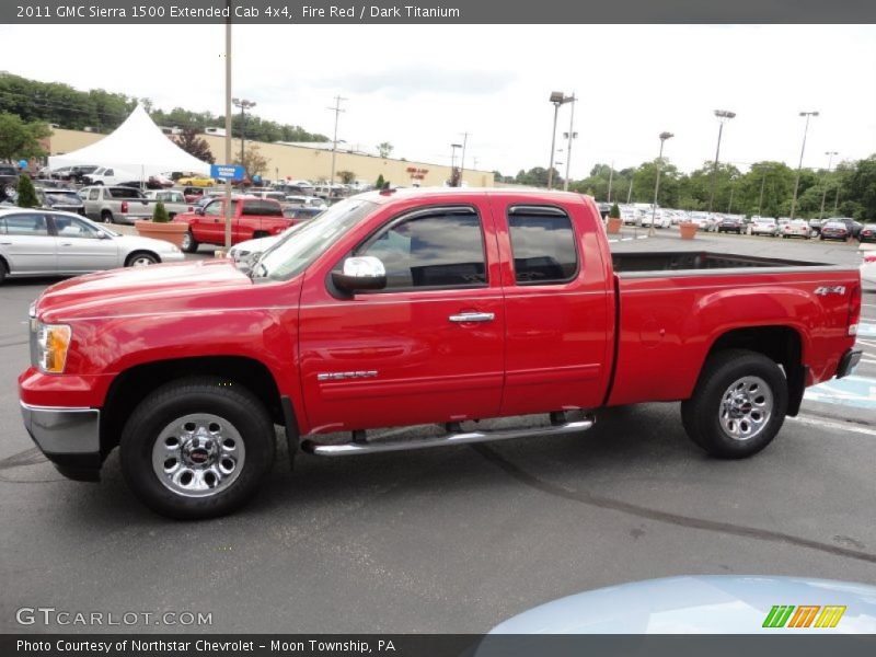Fire Red / Dark Titanium 2011 GMC Sierra 1500 Extended Cab 4x4