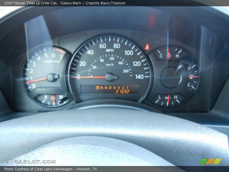 Galaxy Black / Graphite Black/Titanium 2007 Nissan Titan LE Crew Cab