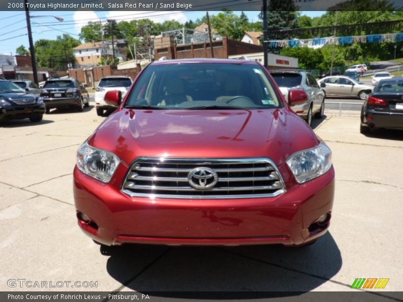 Salsa Red Pearl / Sand Beige 2008 Toyota Highlander Limited