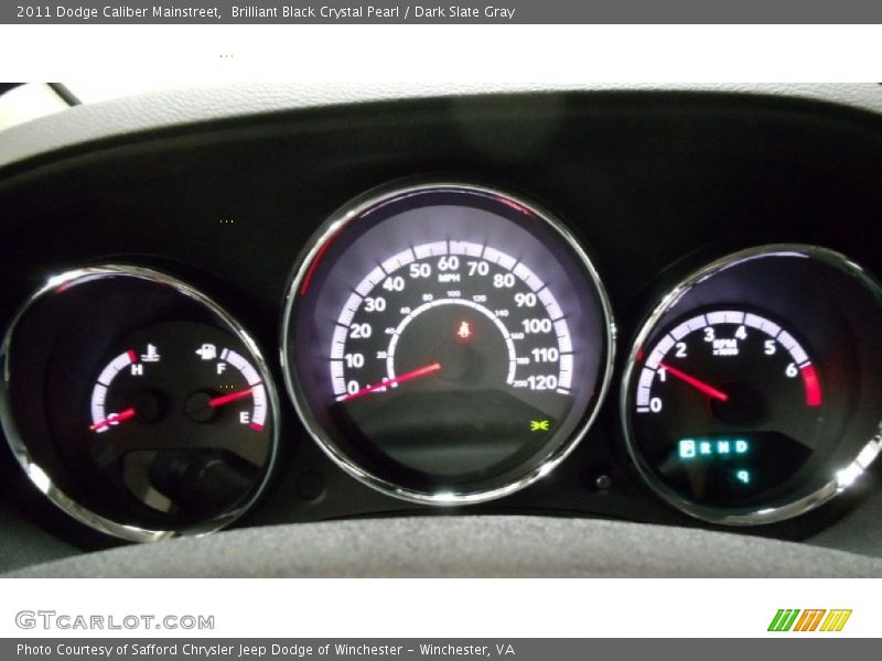 Brilliant Black Crystal Pearl / Dark Slate Gray 2011 Dodge Caliber Mainstreet