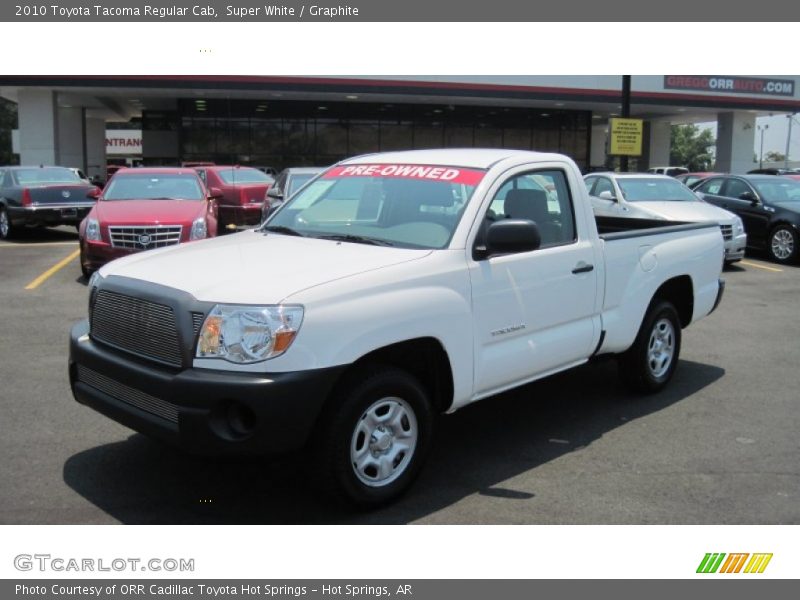 Super White / Graphite 2010 Toyota Tacoma Regular Cab