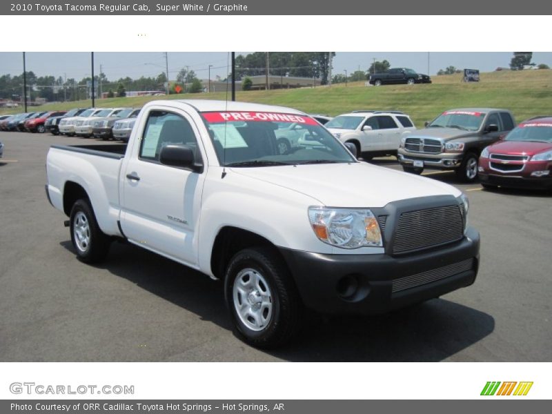 Super White / Graphite 2010 Toyota Tacoma Regular Cab