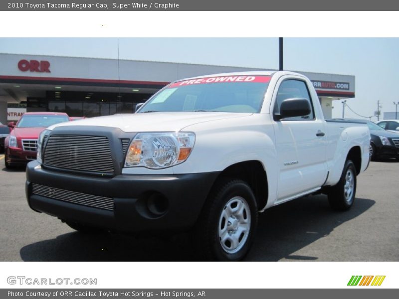Super White / Graphite 2010 Toyota Tacoma Regular Cab
