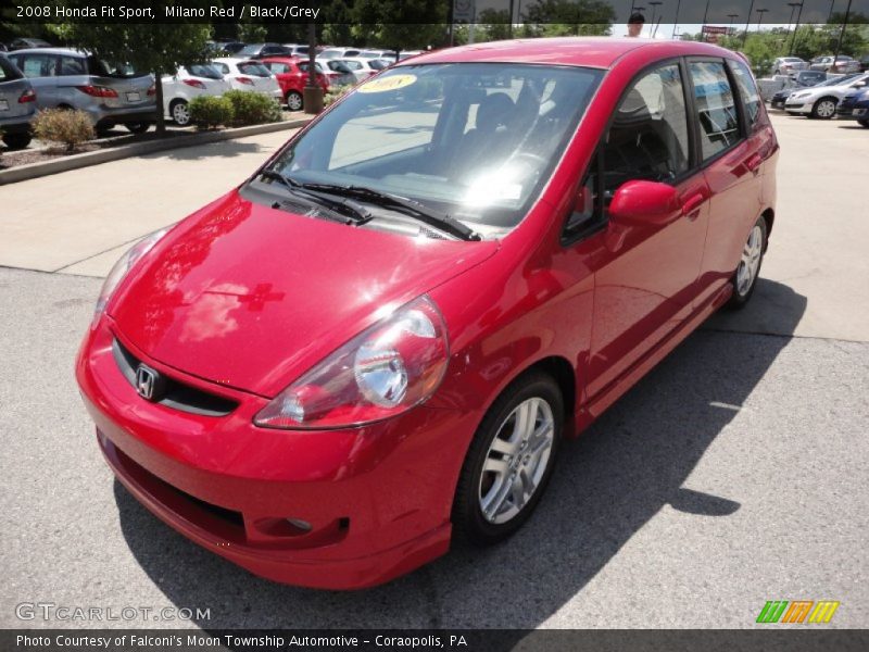 Milano Red / Black/Grey 2008 Honda Fit Sport