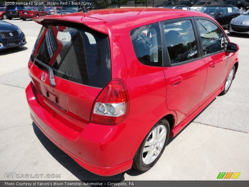 Milano Red / Black/Grey 2008 Honda Fit Sport