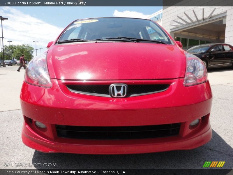 Milano Red / Black/Grey 2008 Honda Fit Sport