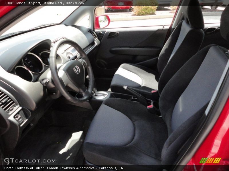 Milano Red / Black/Grey 2008 Honda Fit Sport