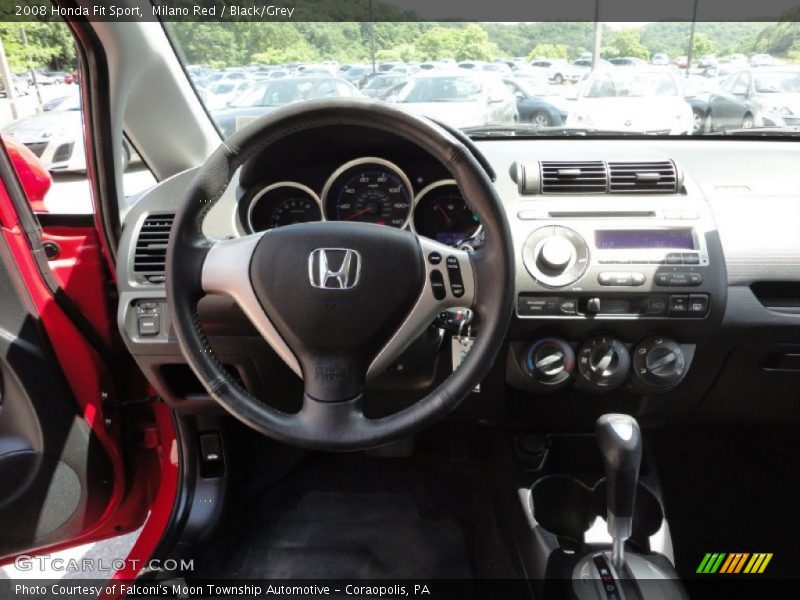 Milano Red / Black/Grey 2008 Honda Fit Sport
