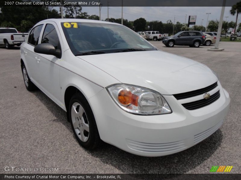Summit White / Gray 2007 Chevrolet Cobalt LS Sedan