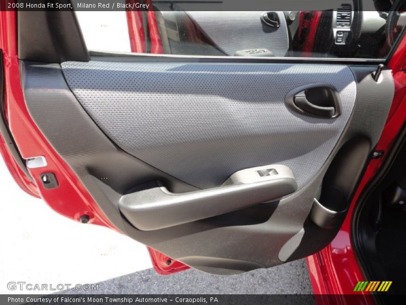 Milano Red / Black/Grey 2008 Honda Fit Sport