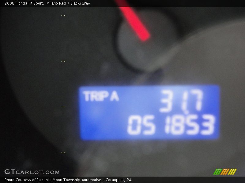 Milano Red / Black/Grey 2008 Honda Fit Sport