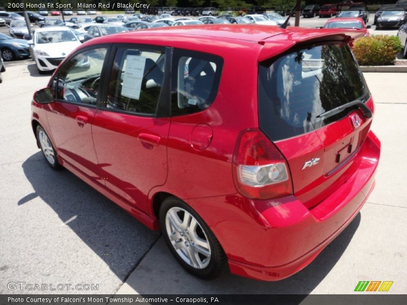Milano Red / Black/Grey 2008 Honda Fit Sport