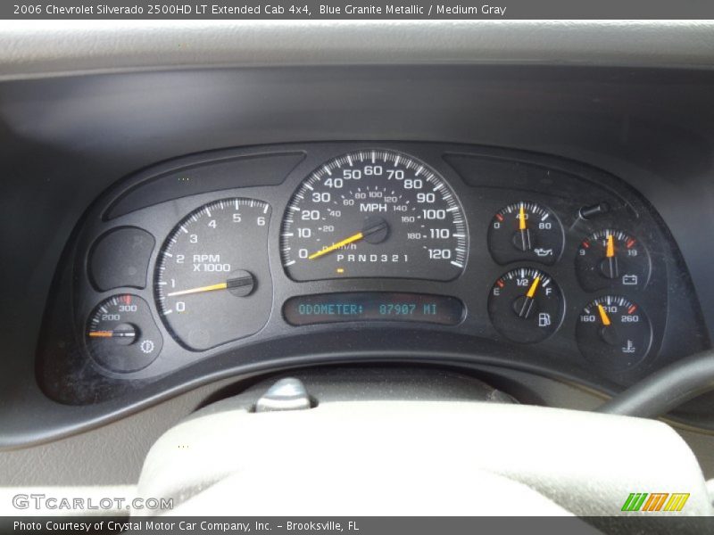 Blue Granite Metallic / Medium Gray 2006 Chevrolet Silverado 2500HD LT Extended Cab 4x4