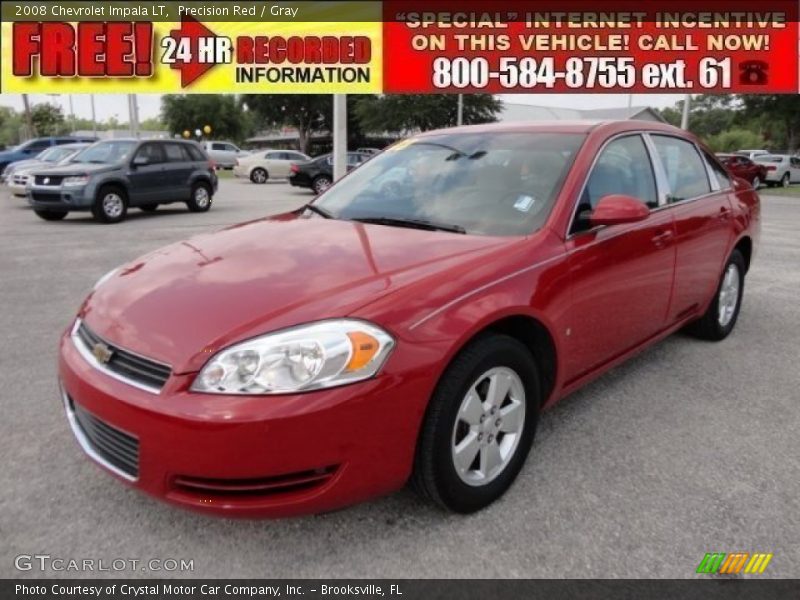 Precision Red / Gray 2008 Chevrolet Impala LT