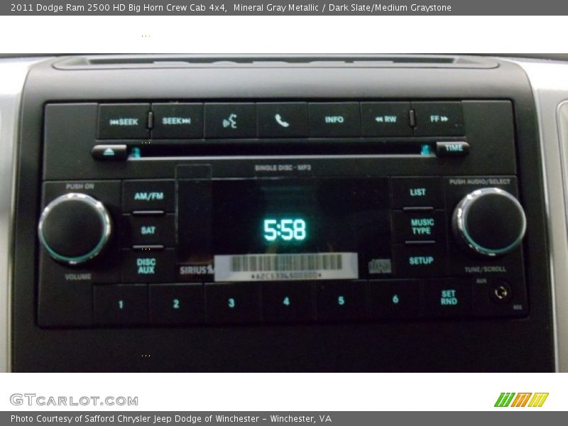 Controls of 2011 Ram 2500 HD Big Horn Crew Cab 4x4