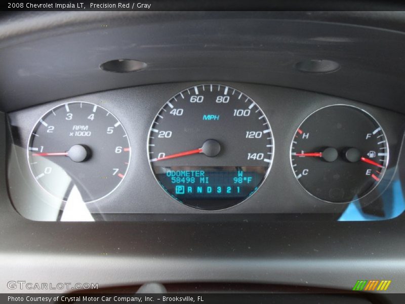 Precision Red / Gray 2008 Chevrolet Impala LT