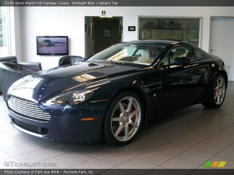 Midnight Blue / Sahara Tan 2008 Aston Martin V8 Vantage Coupe