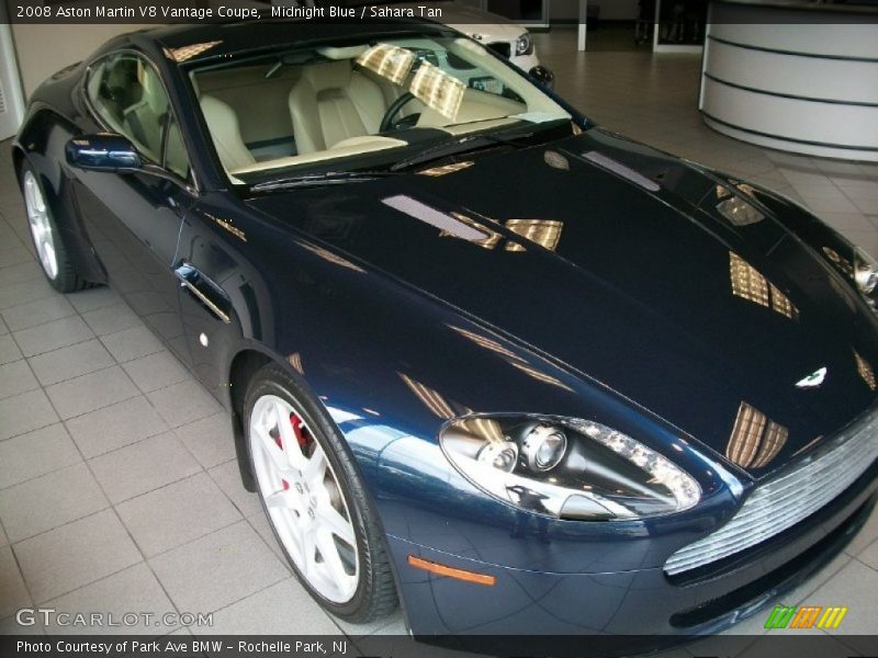 Midnight Blue / Sahara Tan 2008 Aston Martin V8 Vantage Coupe