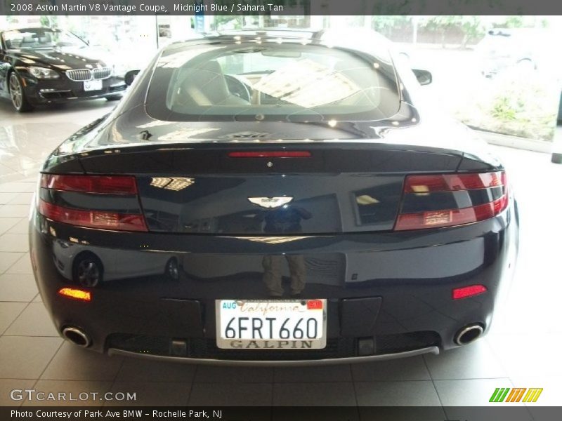 Midnight Blue / Sahara Tan 2008 Aston Martin V8 Vantage Coupe