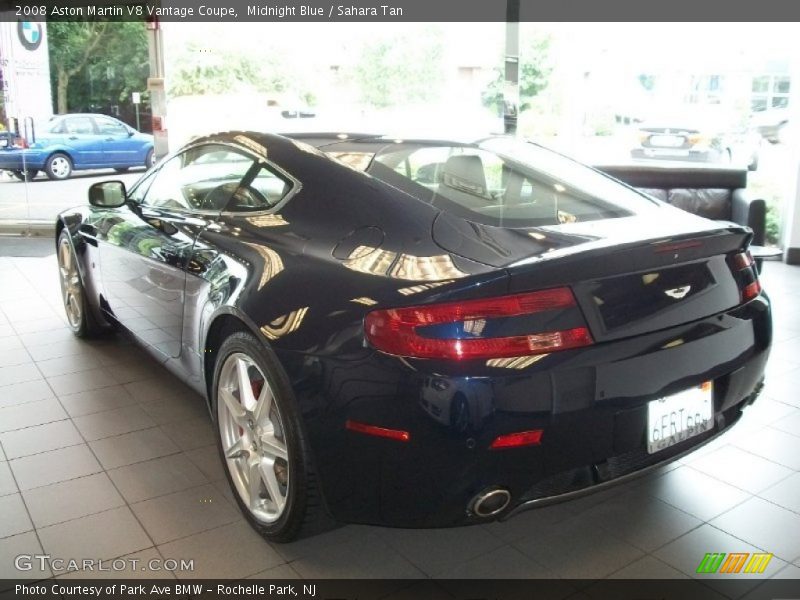 Midnight Blue / Sahara Tan 2008 Aston Martin V8 Vantage Coupe