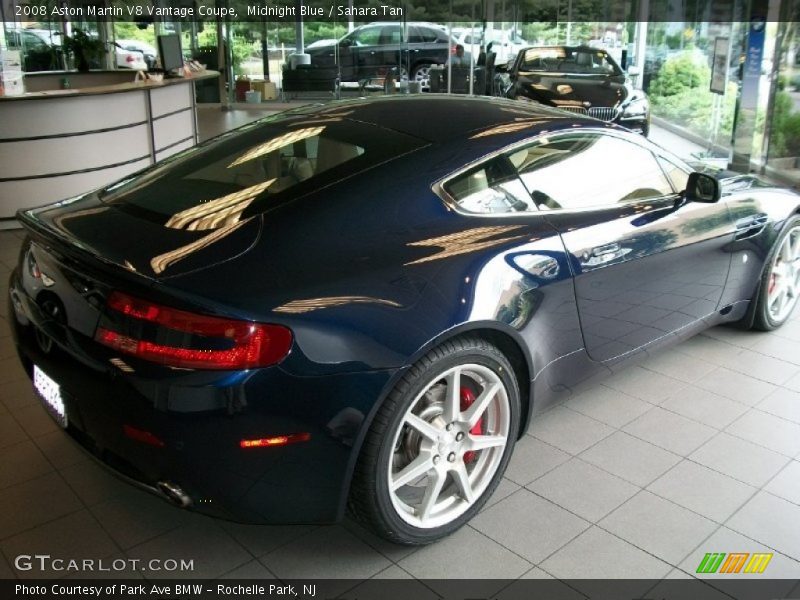 Midnight Blue / Sahara Tan 2008 Aston Martin V8 Vantage Coupe