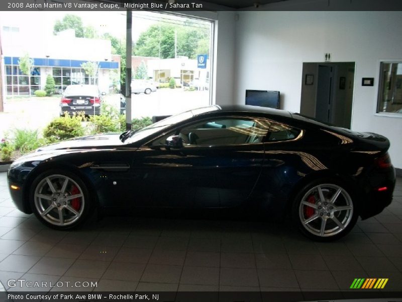 Midnight Blue / Sahara Tan 2008 Aston Martin V8 Vantage Coupe