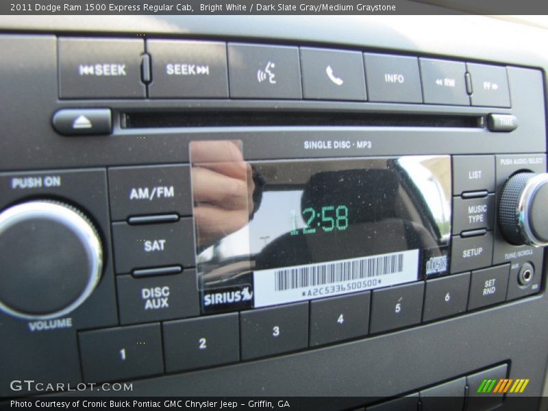 Controls of 2011 Ram 1500 Express Regular Cab