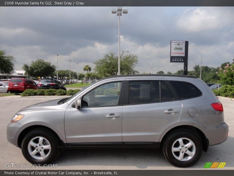 Steel Gray / Gray 2008 Hyundai Santa Fe GLS