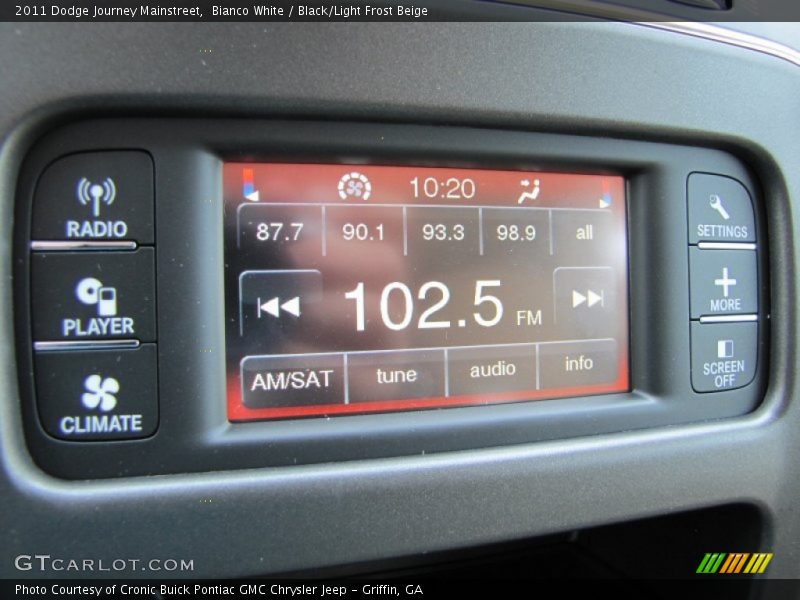 Bianco White / Black/Light Frost Beige 2011 Dodge Journey Mainstreet