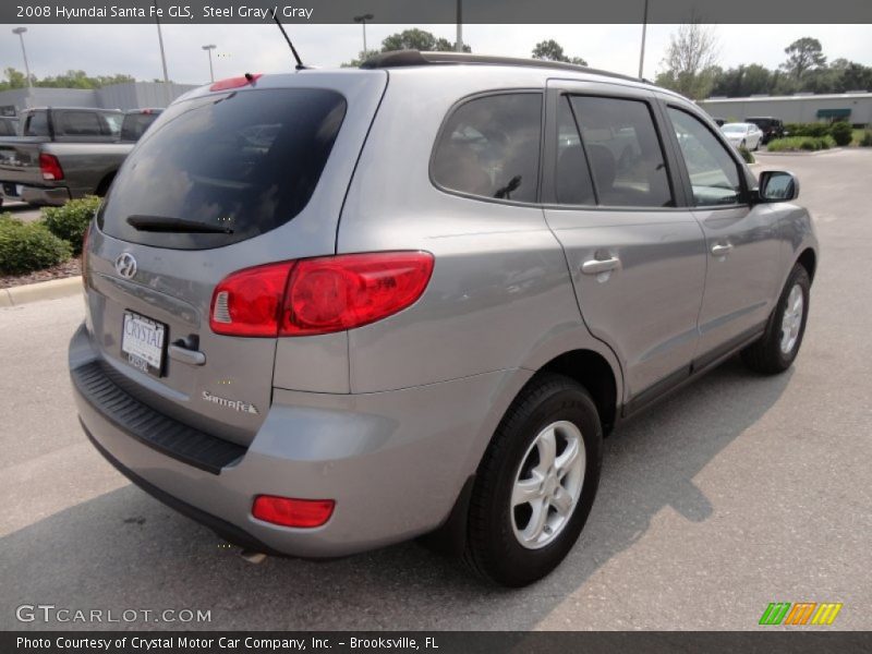 Steel Gray / Gray 2008 Hyundai Santa Fe GLS