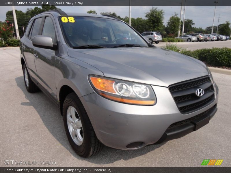 Steel Gray / Gray 2008 Hyundai Santa Fe GLS