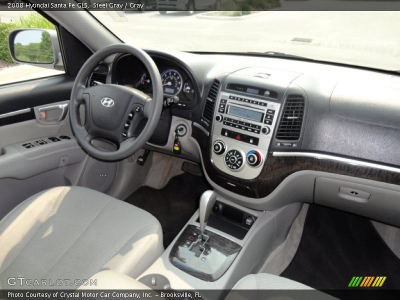 Steel Gray / Gray 2008 Hyundai Santa Fe GLS