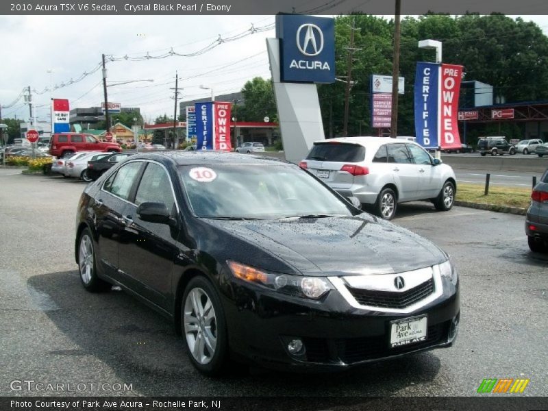 Crystal Black Pearl / Ebony 2010 Acura TSX V6 Sedan