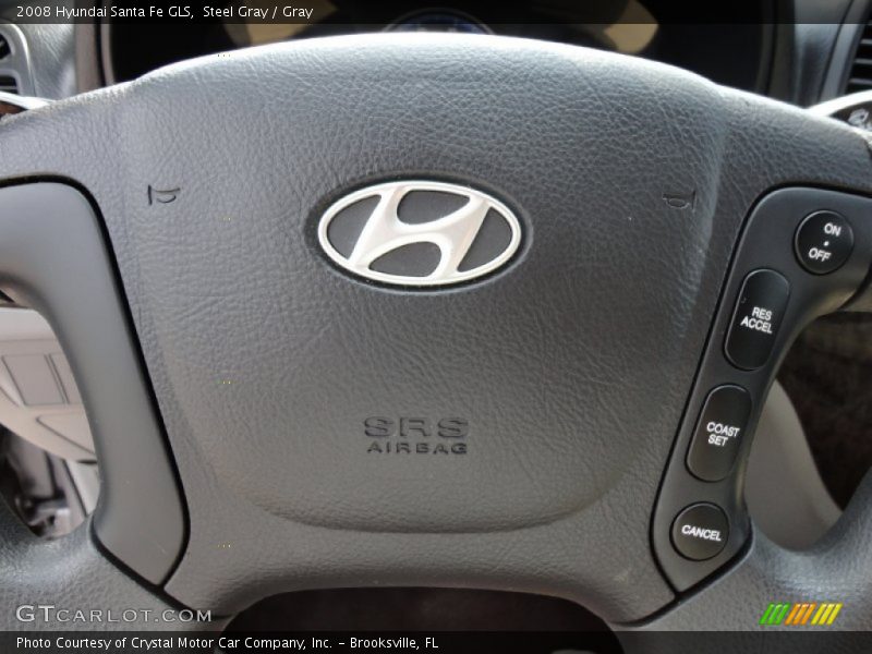 Steel Gray / Gray 2008 Hyundai Santa Fe GLS