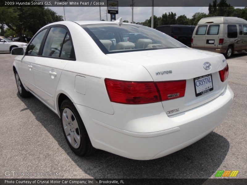 Powder White Pearl / Cocoa 2009 Hyundai Sonata GLS