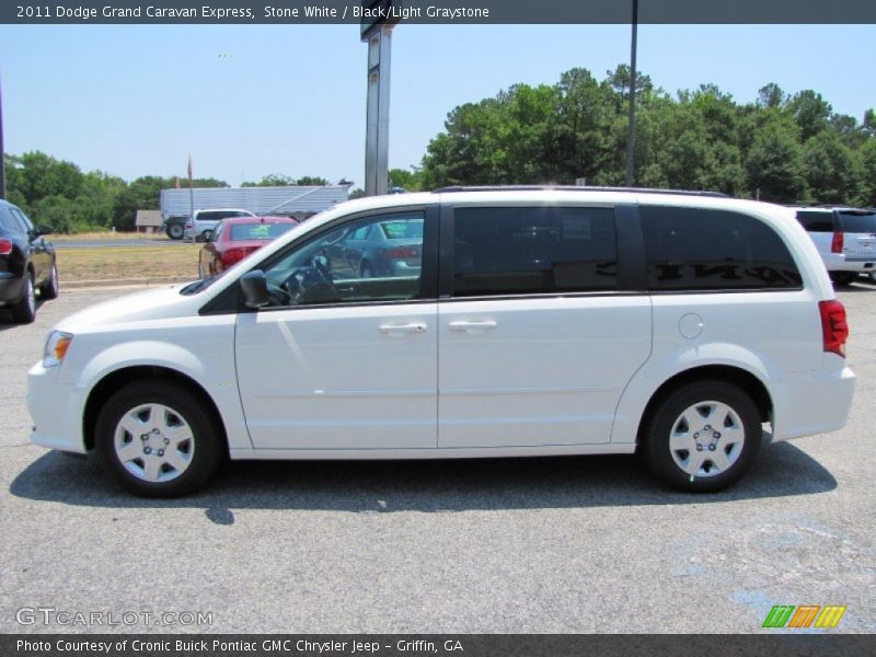 Stone White / Black/Light Graystone 2011 Dodge Grand Caravan Express