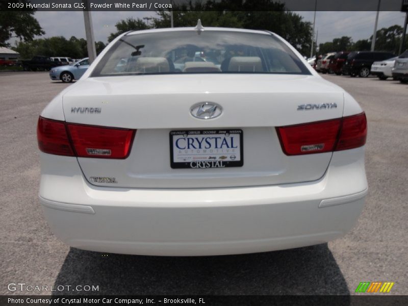 Powder White Pearl / Cocoa 2009 Hyundai Sonata GLS