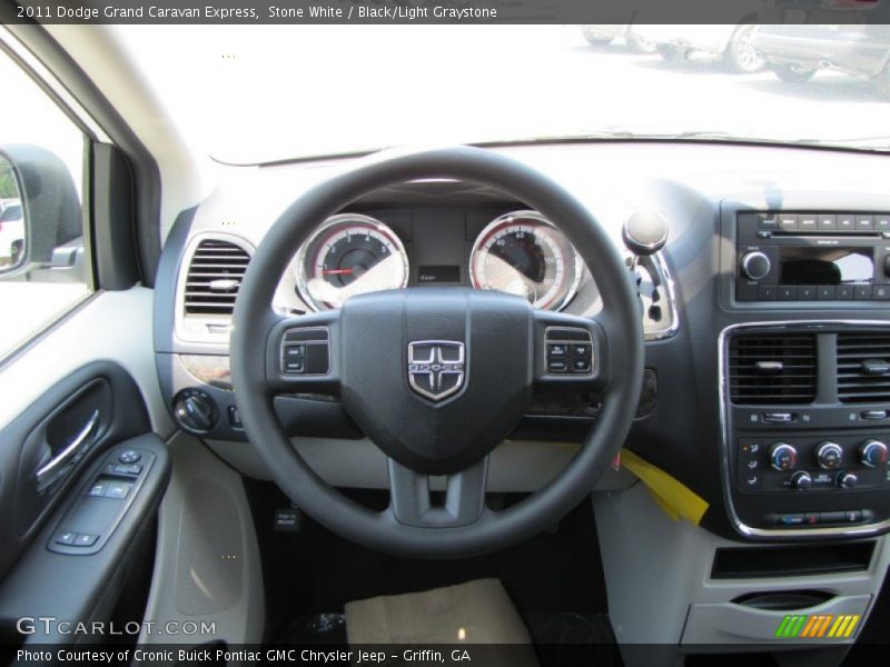 Stone White / Black/Light Graystone 2011 Dodge Grand Caravan Express