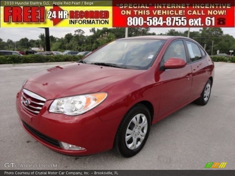 Apple Red Pearl / Beige 2010 Hyundai Elantra GLS