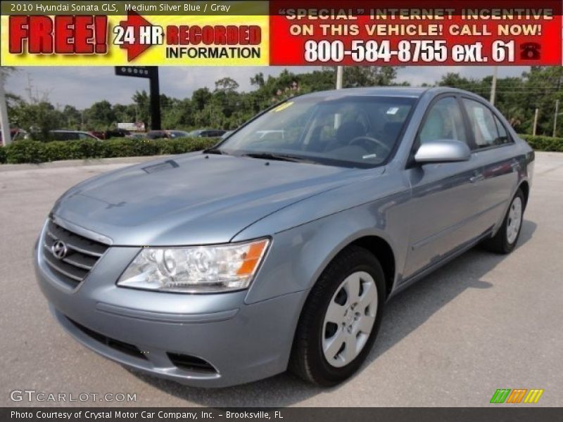 Medium Silver Blue / Gray 2010 Hyundai Sonata GLS