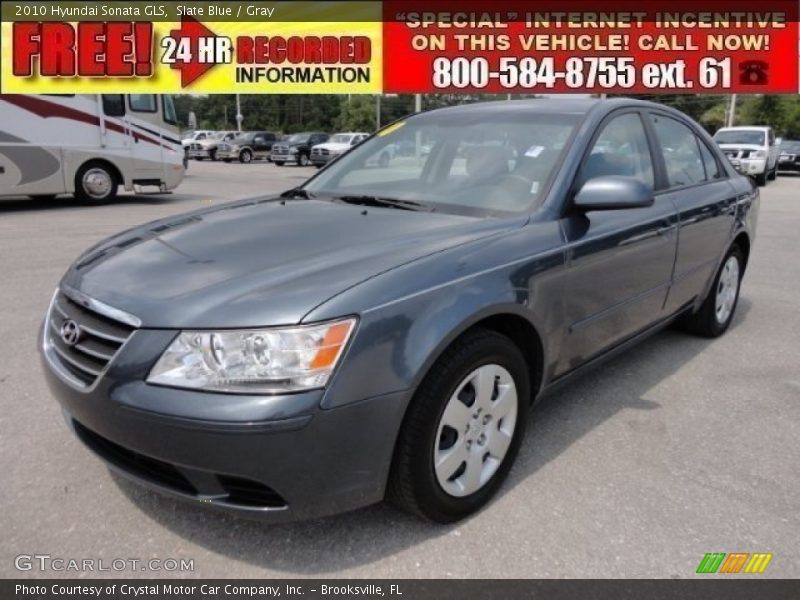 Slate Blue / Gray 2010 Hyundai Sonata GLS