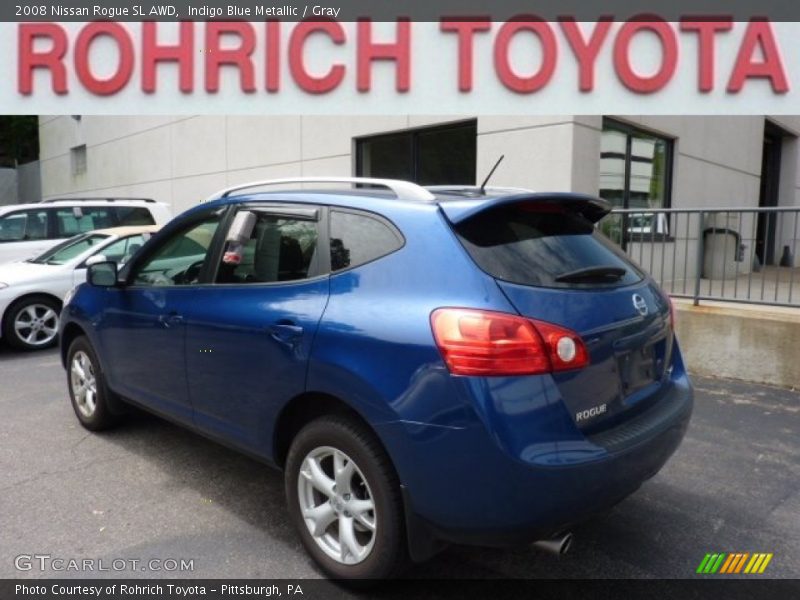 Indigo Blue Metallic / Gray 2008 Nissan Rogue SL AWD