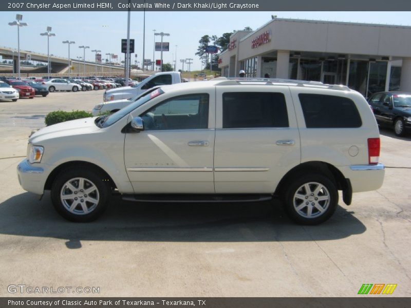 Cool Vanilla White / Dark Khaki/Light Graystone 2007 Chrysler Aspen Limited HEMI
