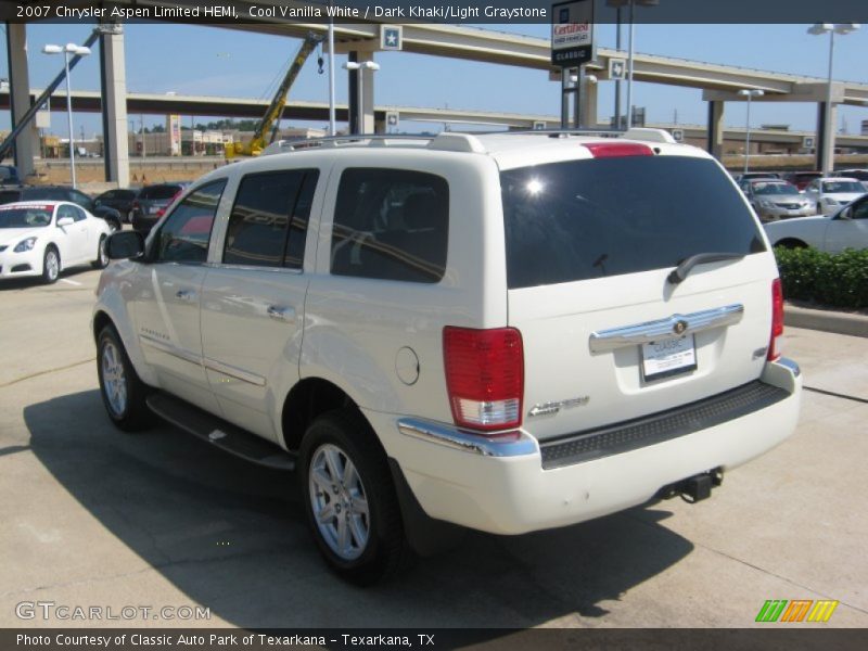 Cool Vanilla White / Dark Khaki/Light Graystone 2007 Chrysler Aspen Limited HEMI