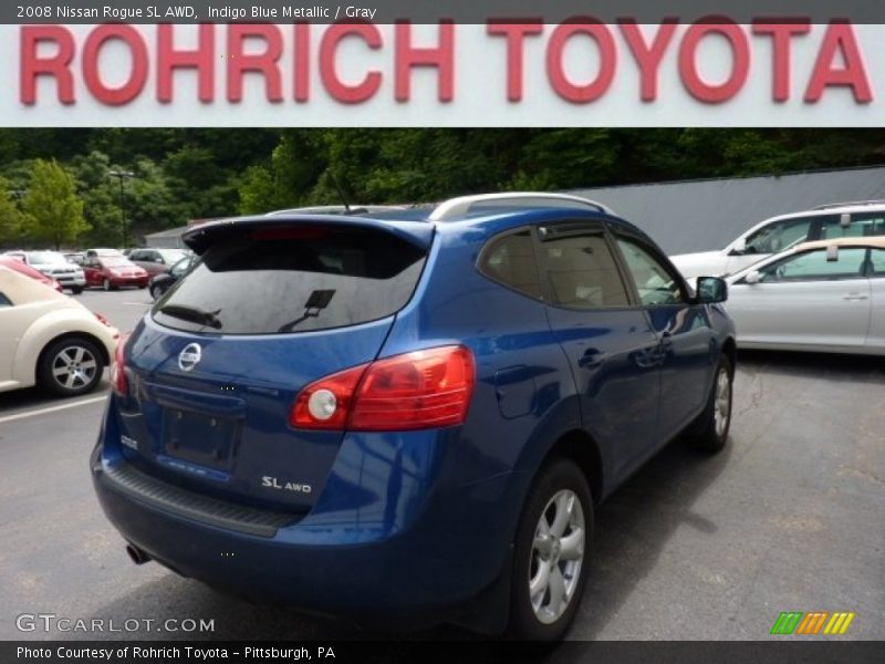 Indigo Blue Metallic / Gray 2008 Nissan Rogue SL AWD