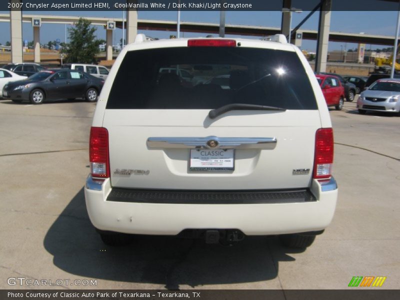 Cool Vanilla White / Dark Khaki/Light Graystone 2007 Chrysler Aspen Limited HEMI